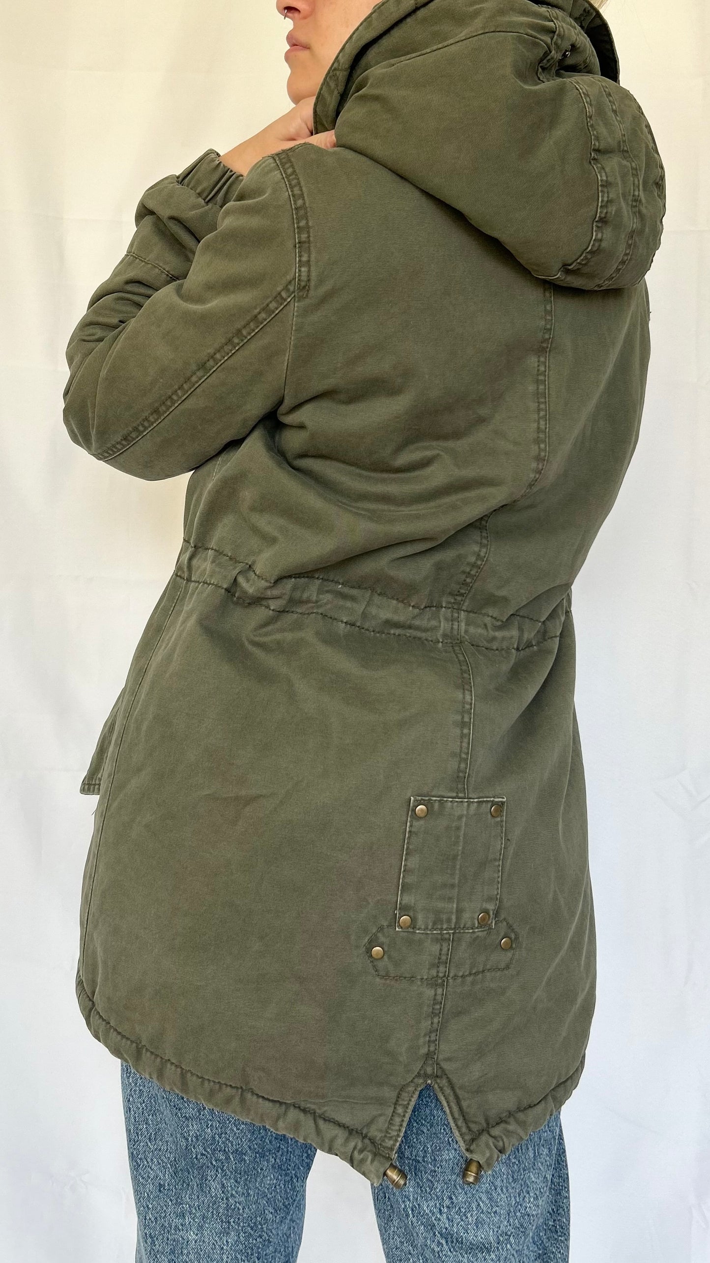 Vintage Olive Green Super Warm Coat