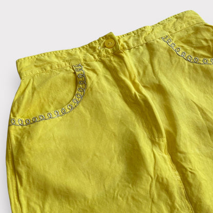 Vintage Embroidered Yellow Skirt