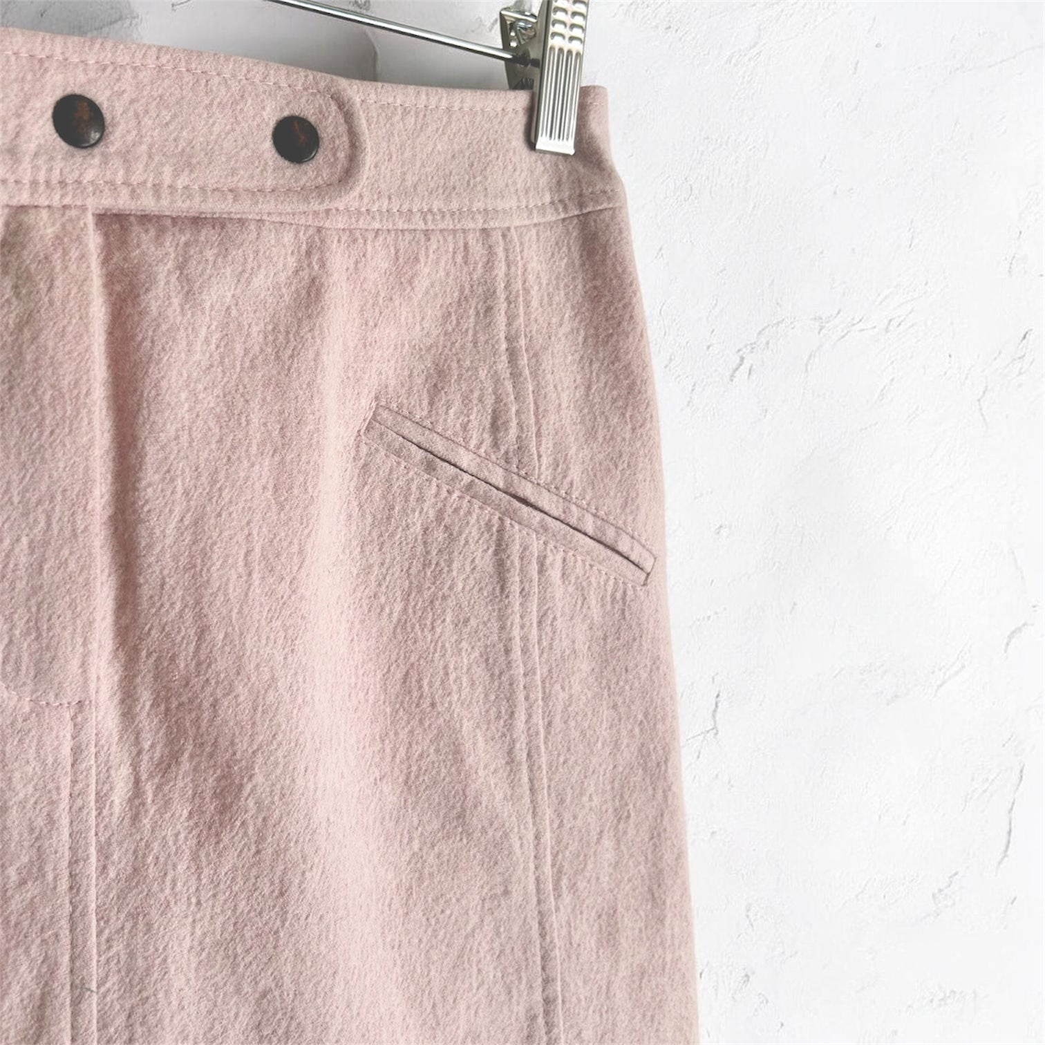 Vintage Set Skirt Suit – Soft Rose Virgin Wool & Cotton Blend