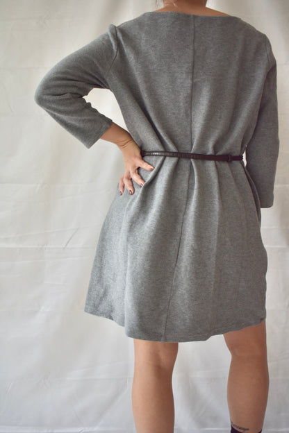 Ribbed Grey Dress