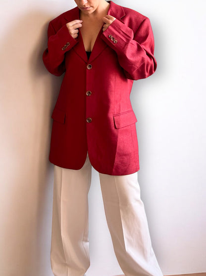 Vintage Oversized Blazer with Shoulder Pads