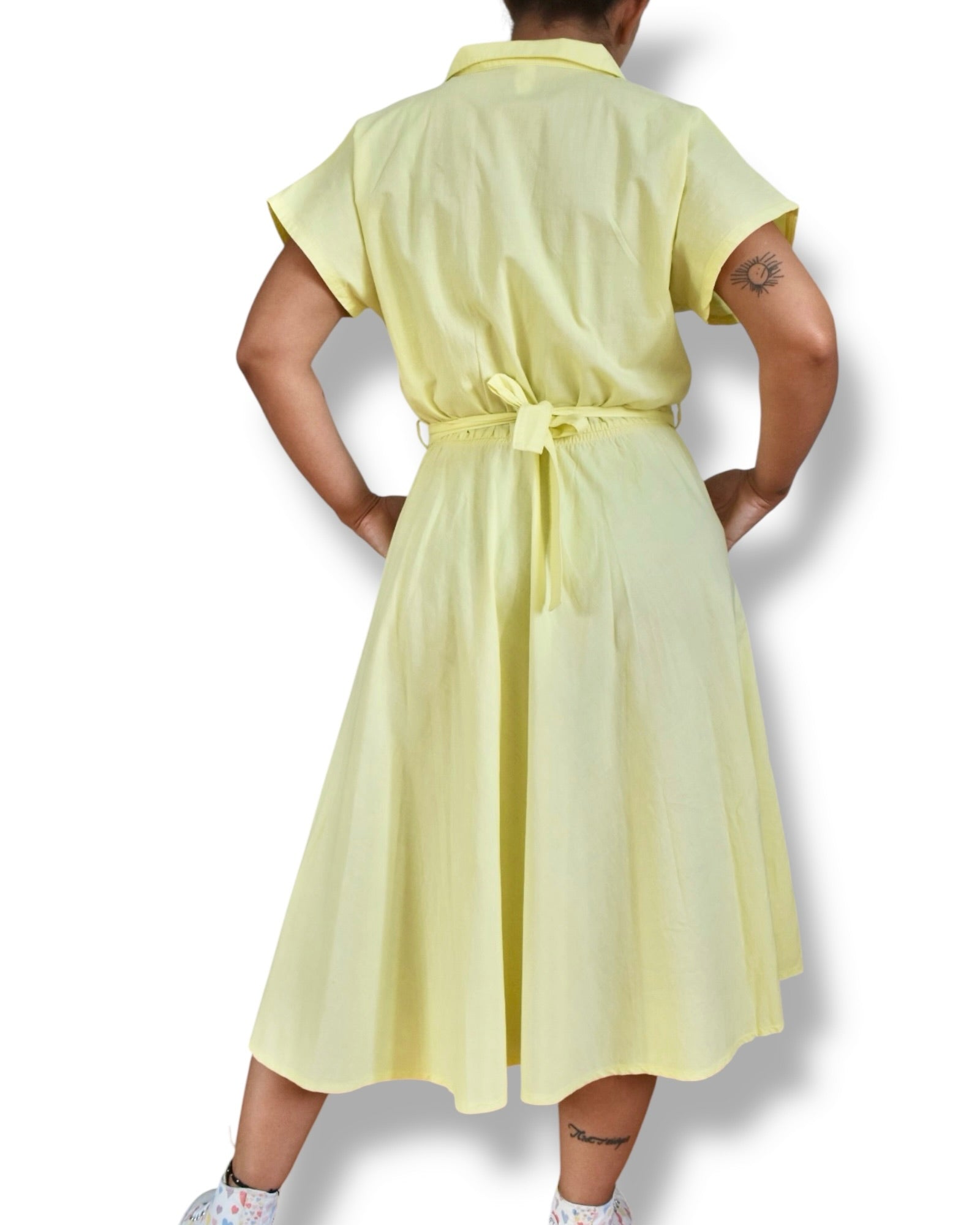 1980’s Yellow Midi Dress with Pockets