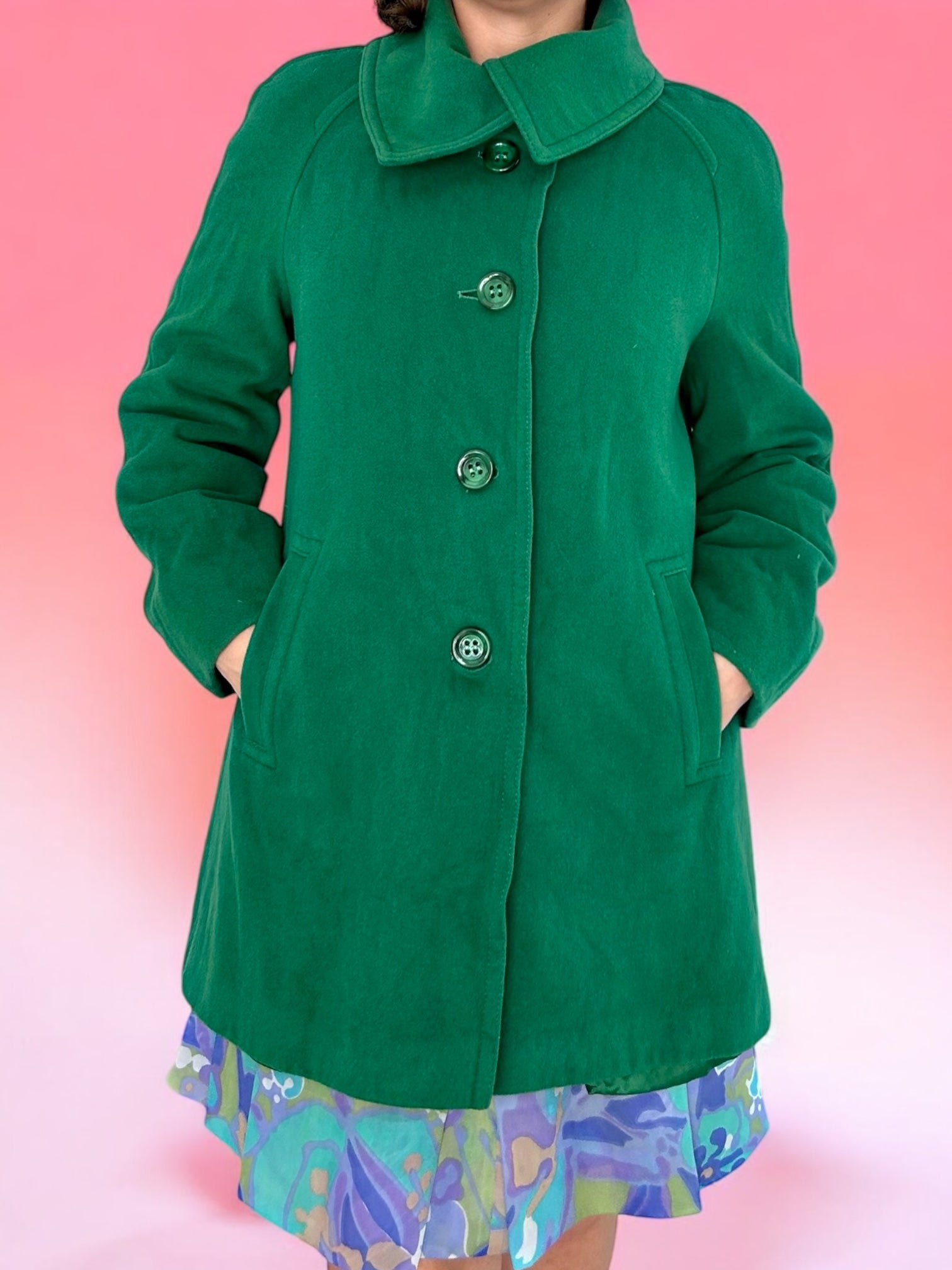 Green Basler Wool-Cashmere Coat – 1960s/70s
