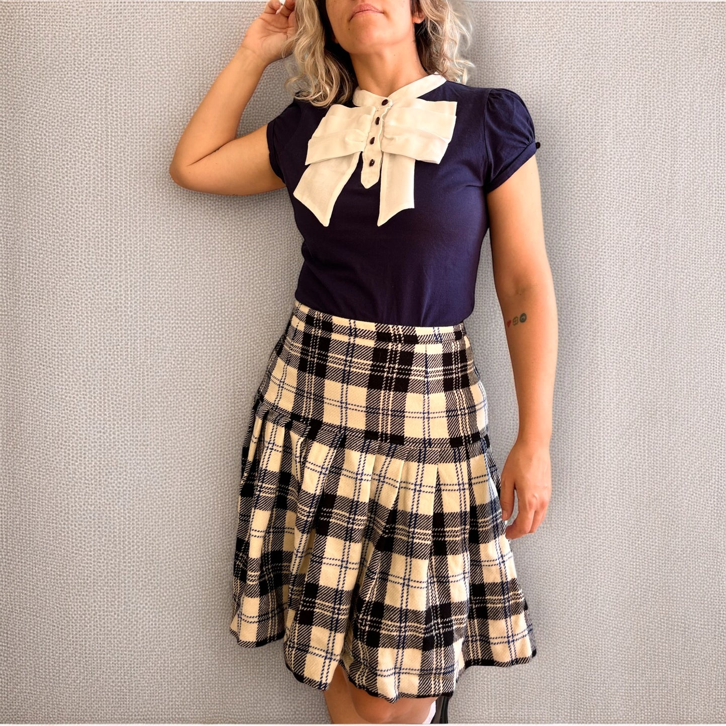 Vintage Wool Plaid Skirt