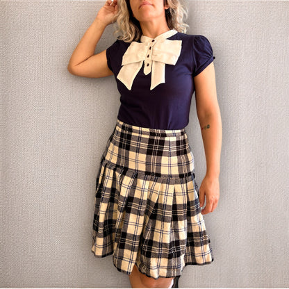 Vintage Wool Plaid Skirt