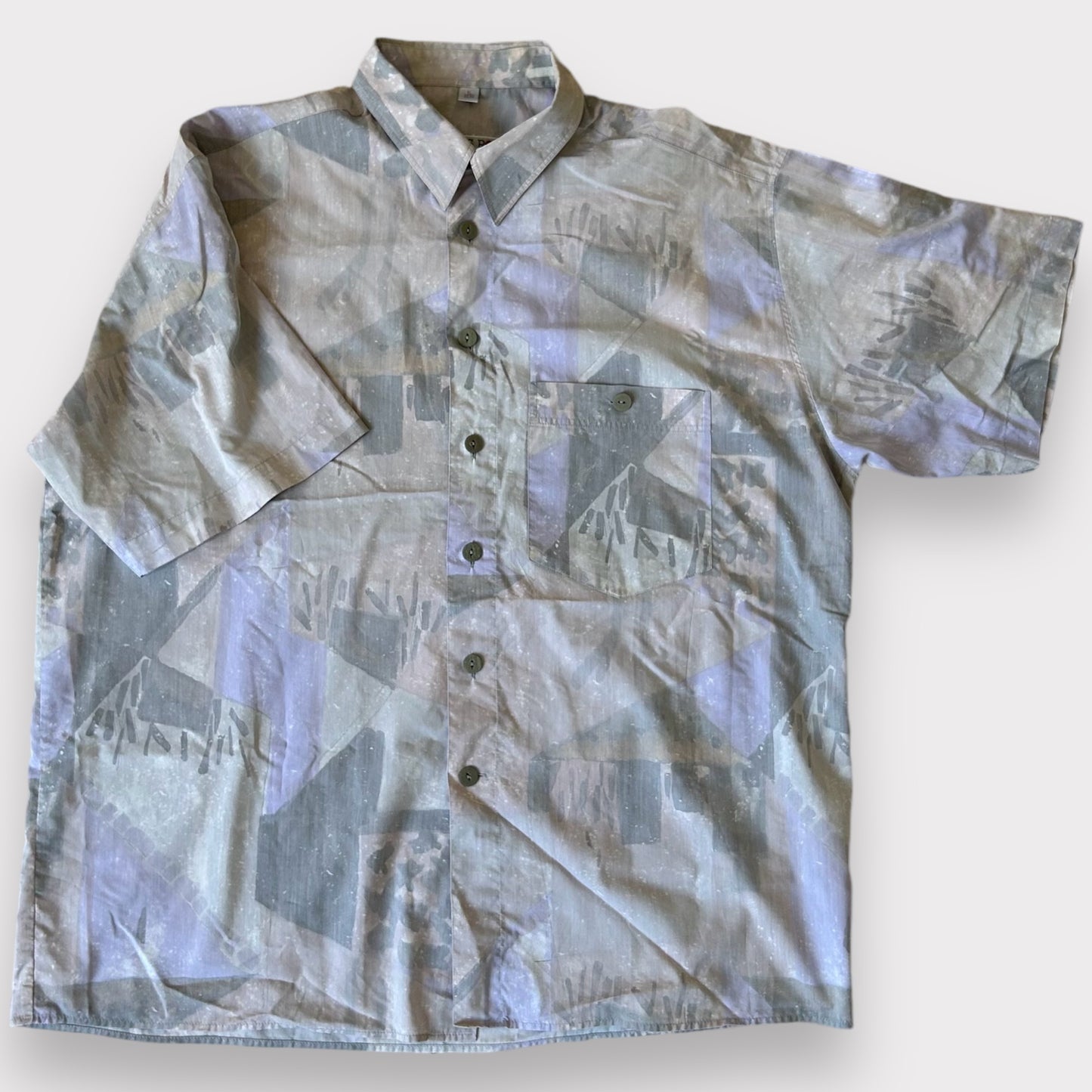 80’s Patterned Short Sleeve Shirt