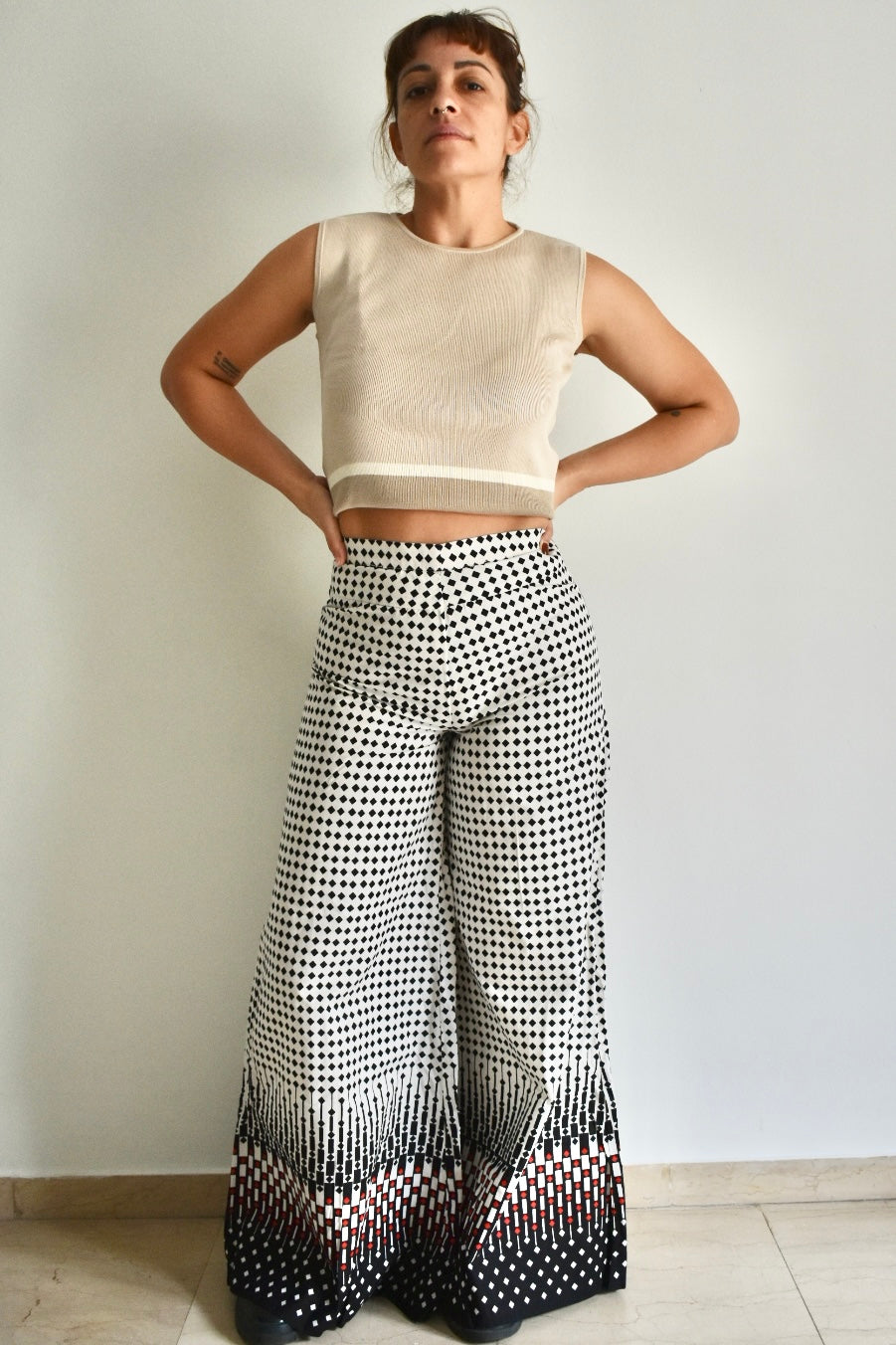 Vintage Sleeveless Silk Knit Top
