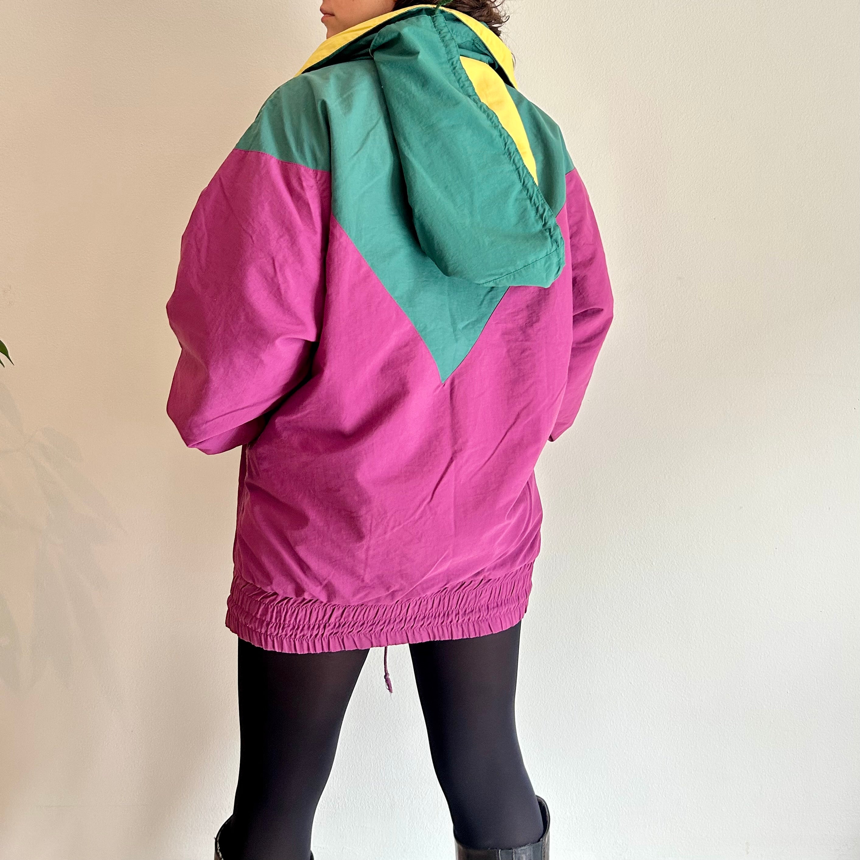 Vintage 90s Color-Block Anorak – Aqua-Tex Outdoor Performance Jacket