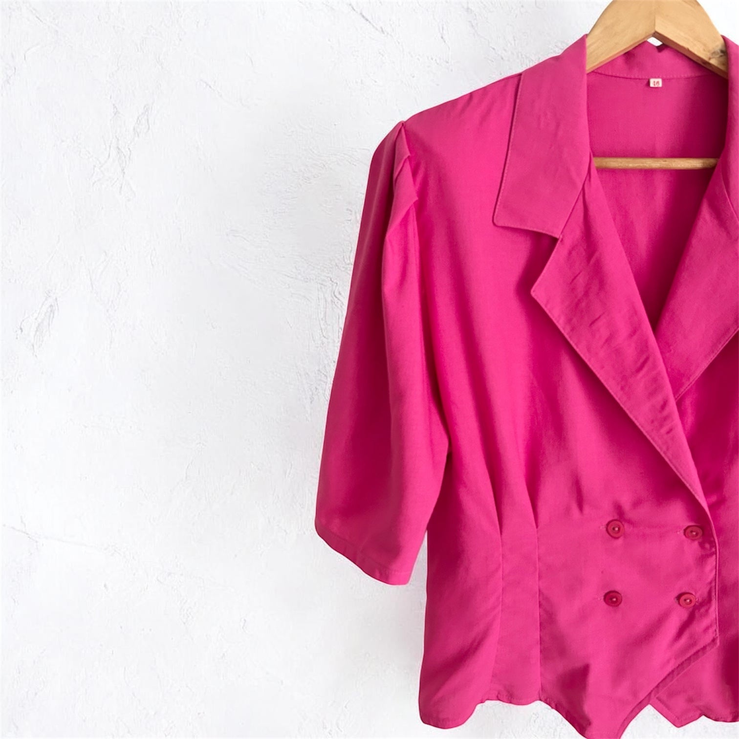 80s Fuchsia Cropped Short-Sleeve Top