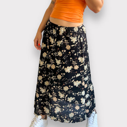 90’s Floral Skirt