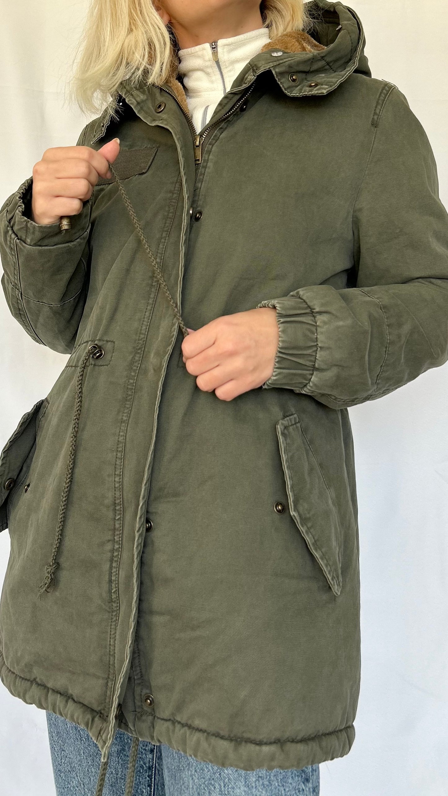 Vintage Olive Green Super Warm Coat