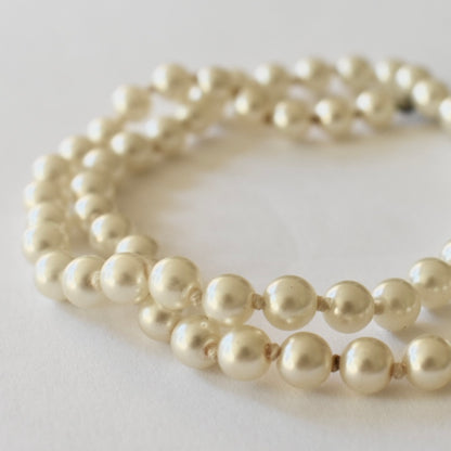 Vintage Pearl Necklace (Cream)