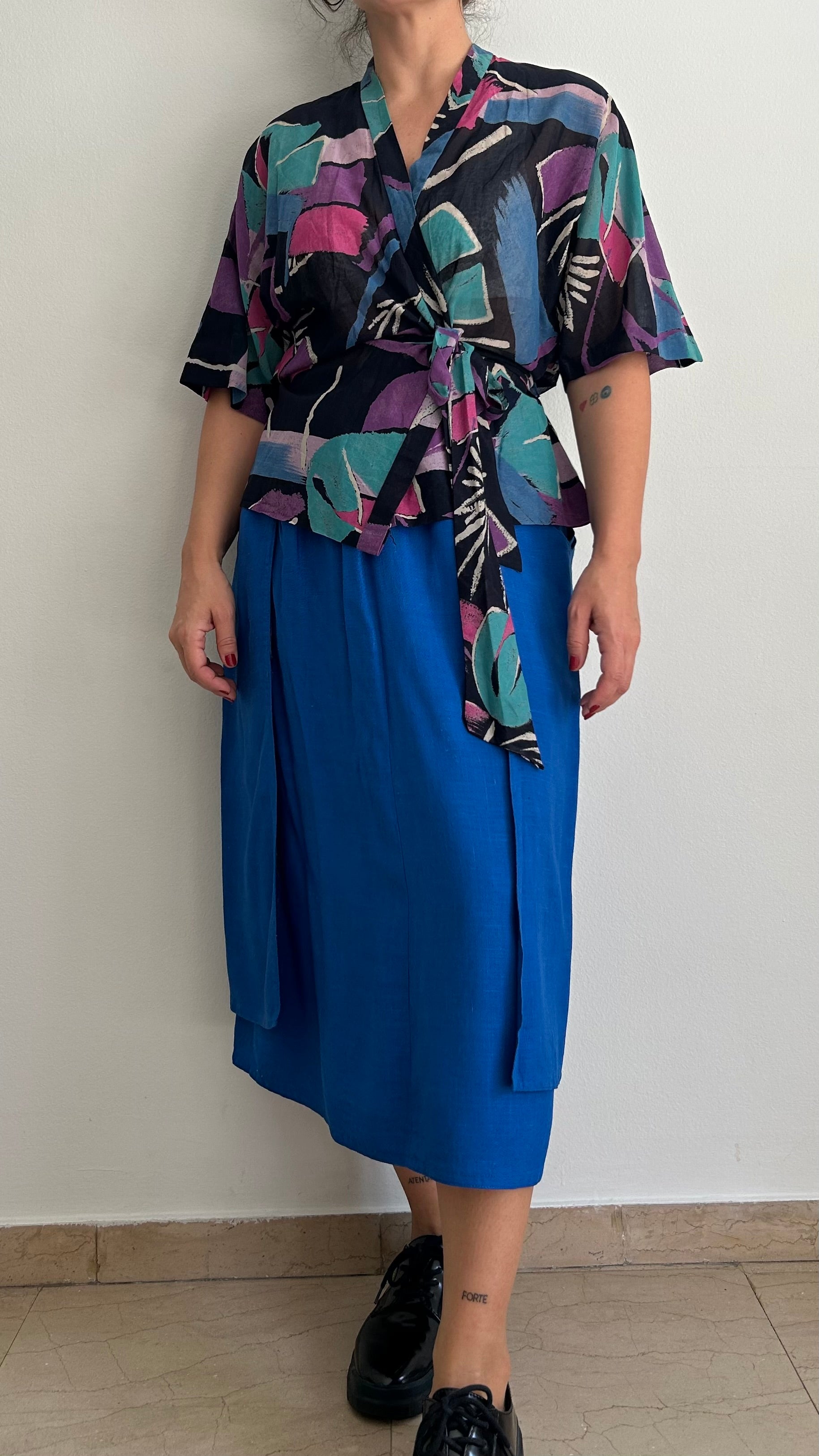 Vintage Handmade Kimono-Style Blouse | One Size