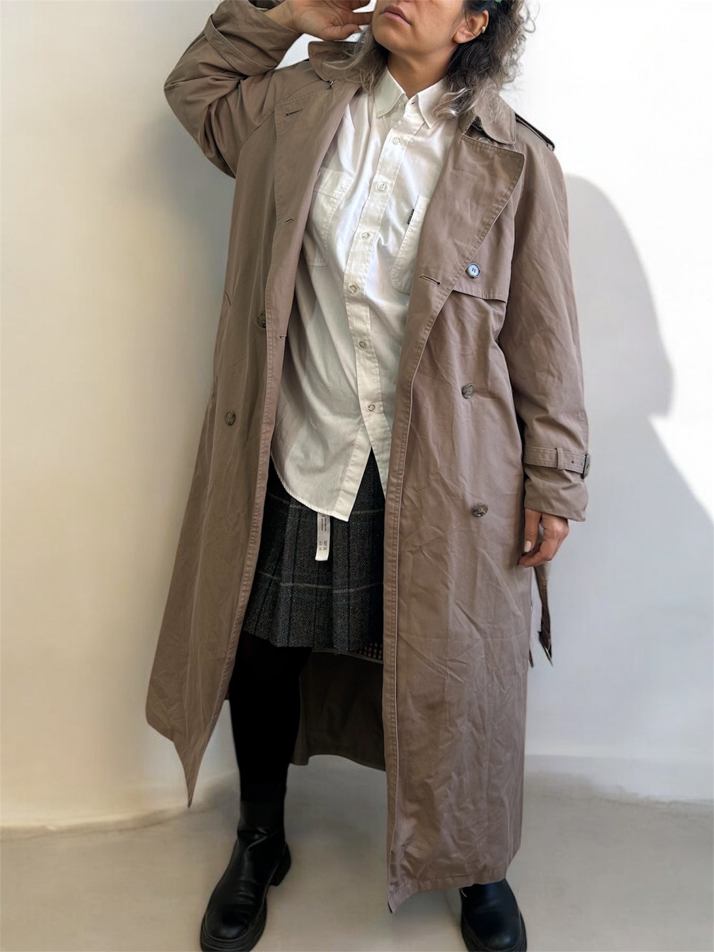 Vintage Maxi Trench Coat (Removable Warmer)