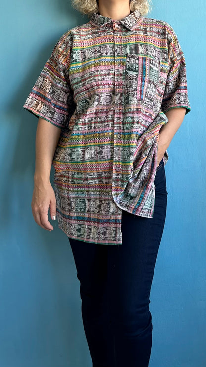 Vintage Colourful Short Sleeve Shirt