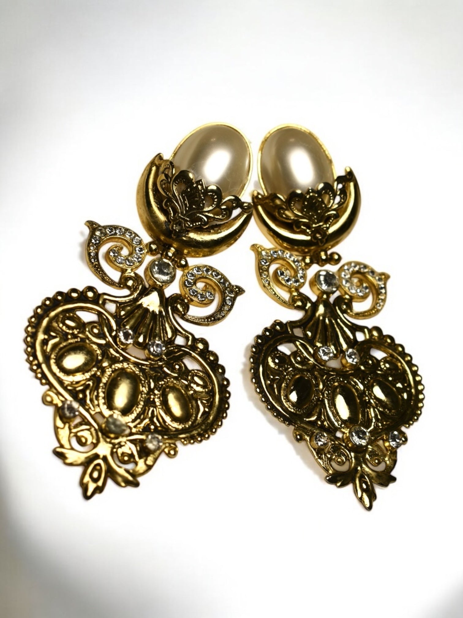 Vintage Goldtone Clip Earrings