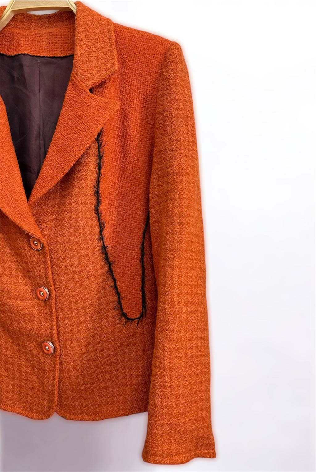 1980s Deep Orange Wool Blazer