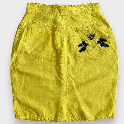 Vintage Embroidered Yellow Skirt