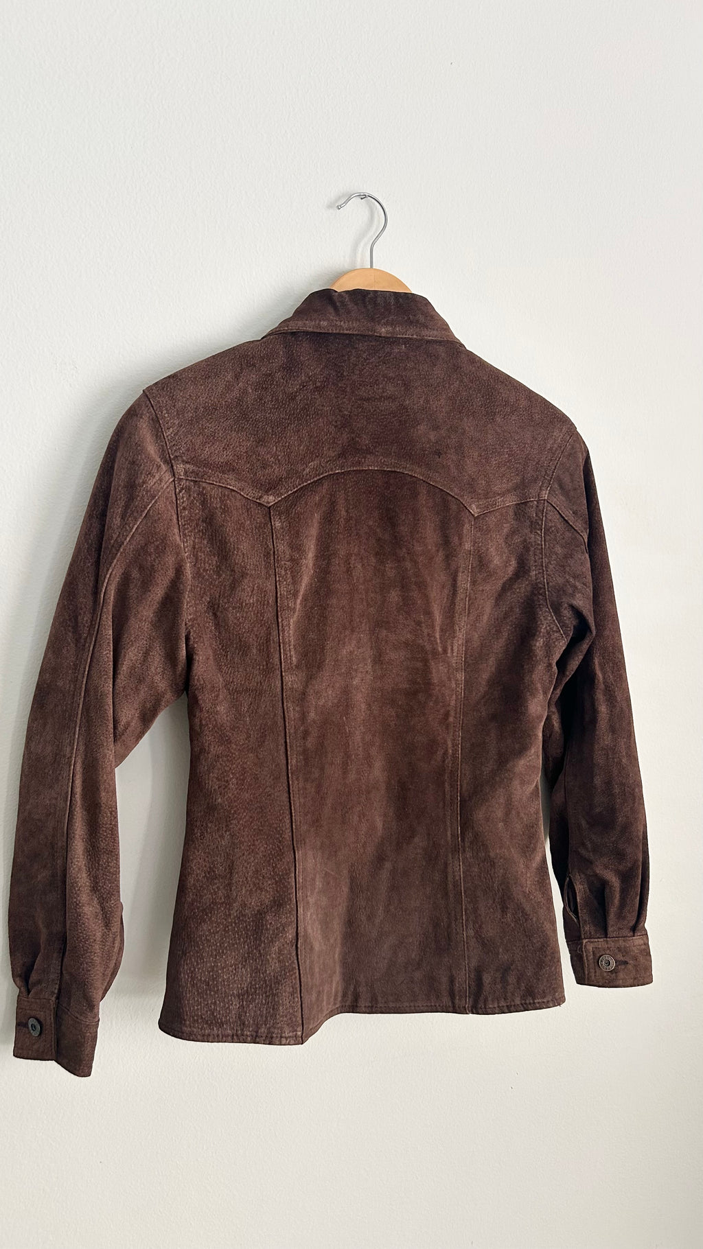 Dark Brown 1970s Leather Button-Up Shirt
