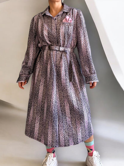 70s Long Patterned Dress