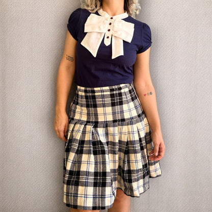 Vintage Wool Plaid Skirt