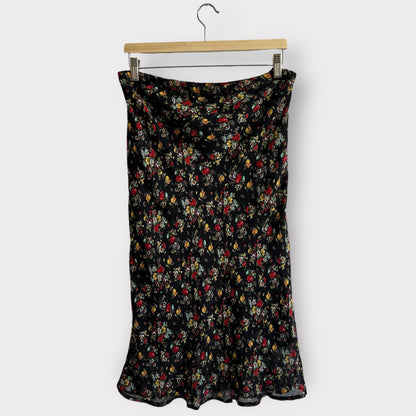 Vintage Floral Midi Tube Skirt