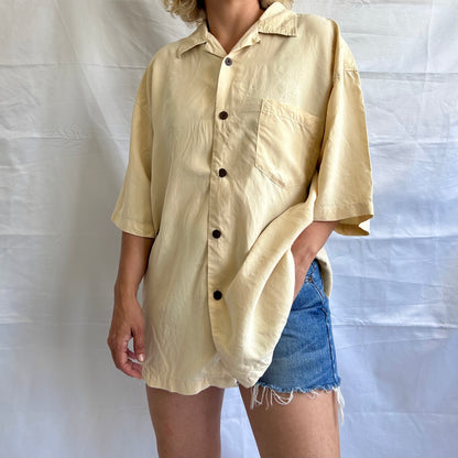 Vintage 100% Silk Short Sleeve Shirt