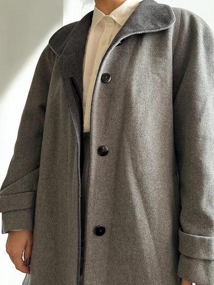 Vintage Grey Wool Coat