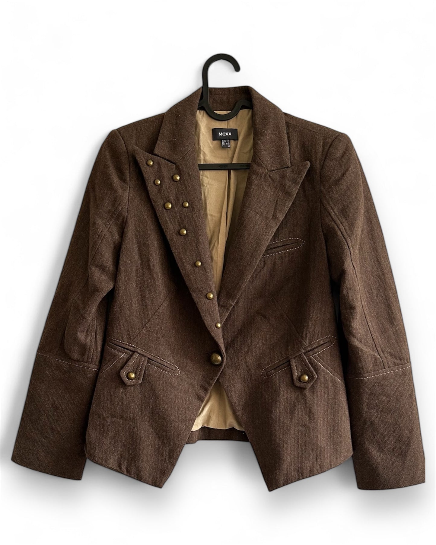 Y2K Brown Wool Blazer