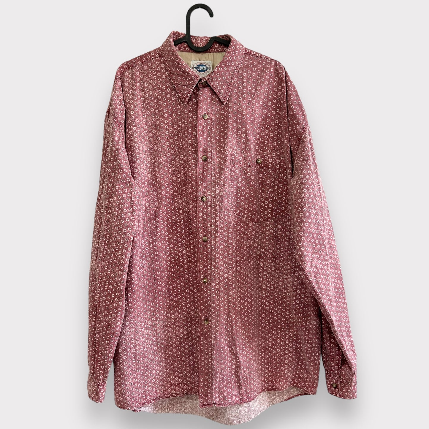 Vintage Patterned Long Sleeve Shirt