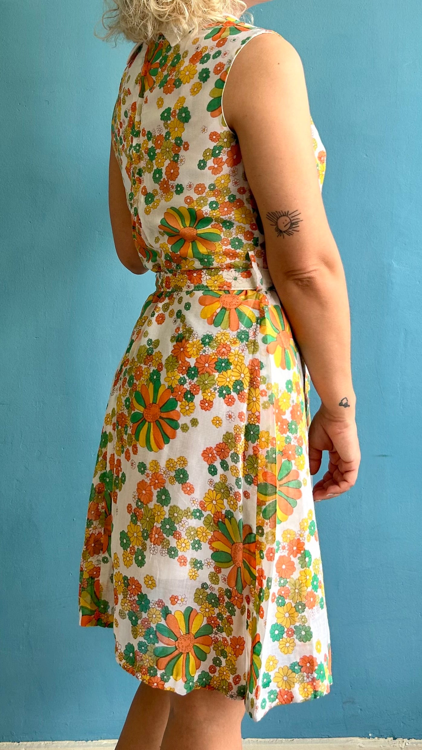 60’s Floral Midi Dress