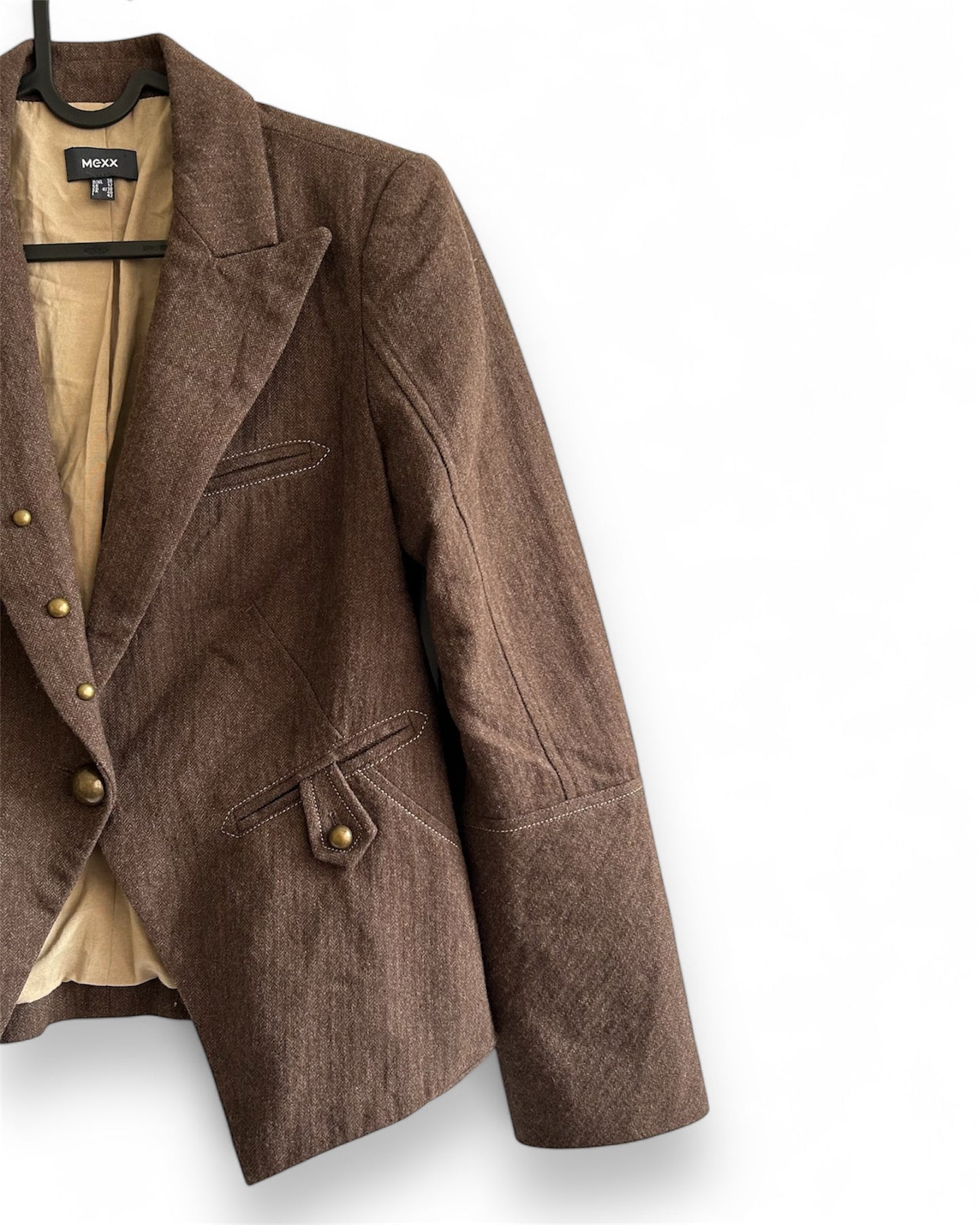 Y2K Brown Wool Blazer