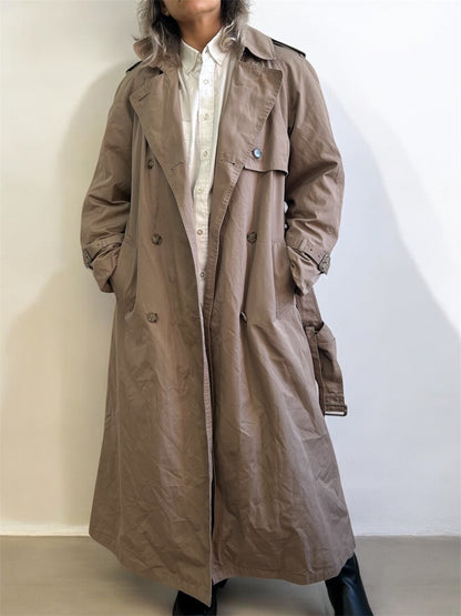 Vintage Maxi Trench Coat (Removable Warmer)