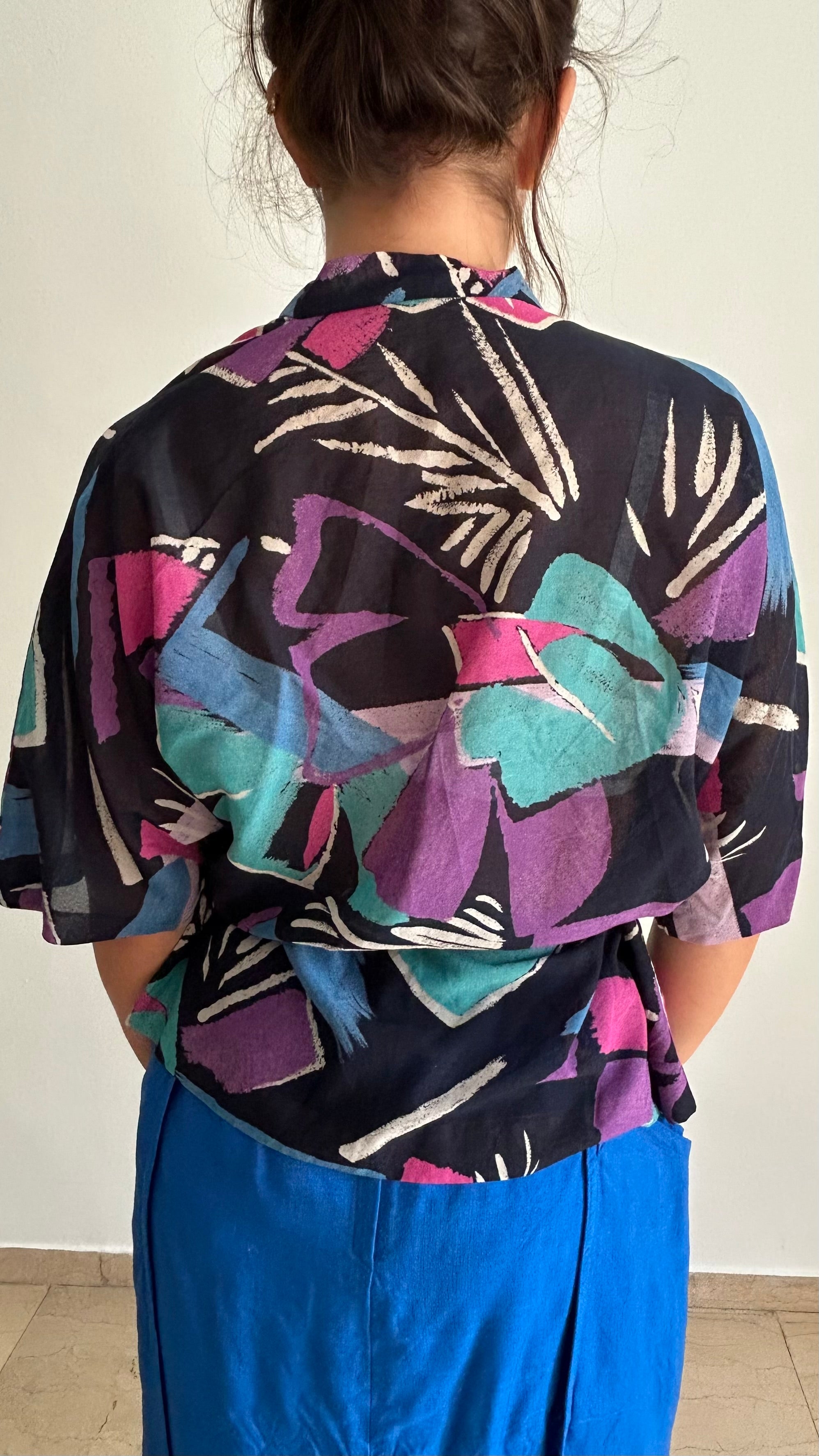 Vintage Handmade Kimono-Style Blouse | One Size