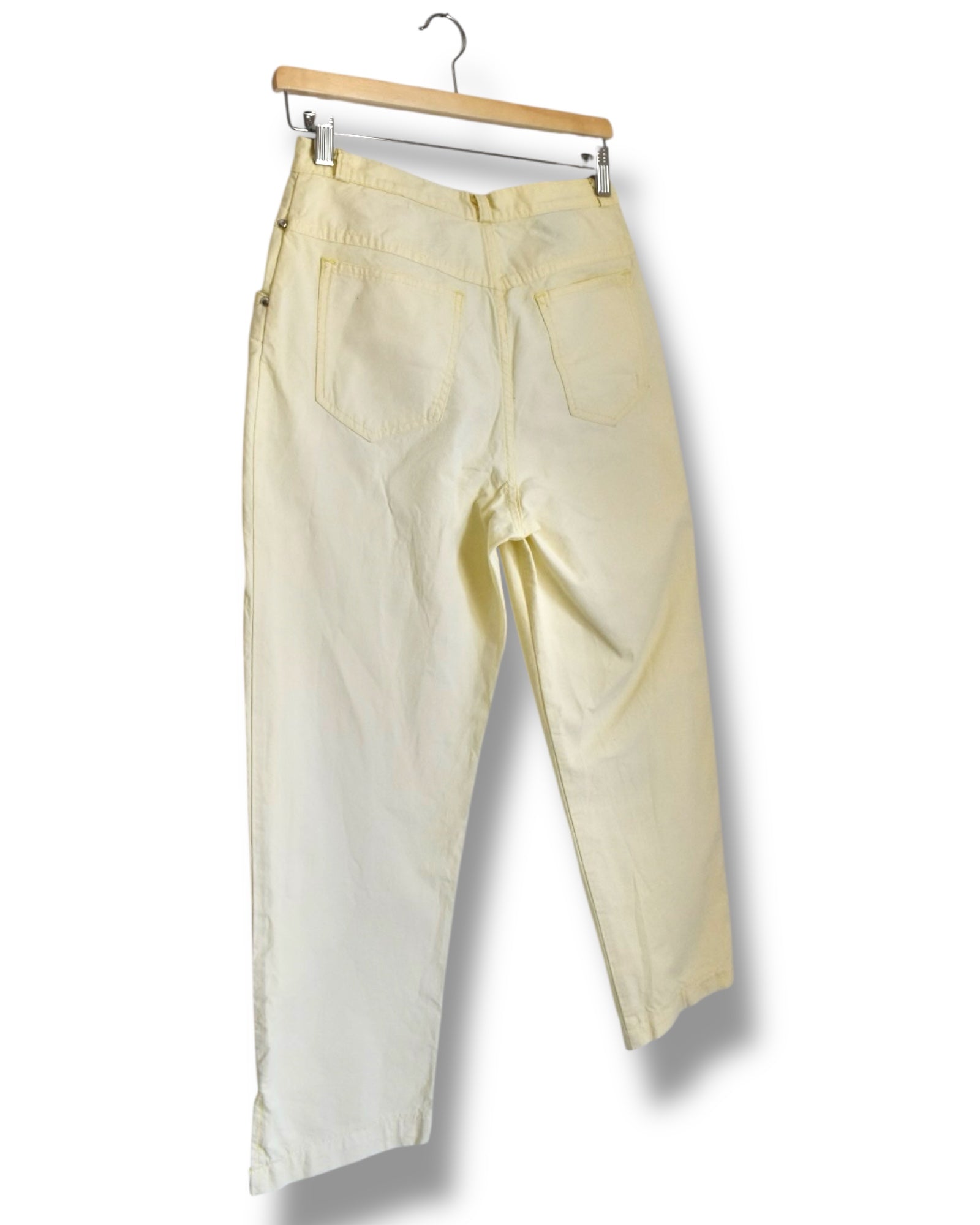 Vintage Jinglers High-Waist Pants – Light Yellow
