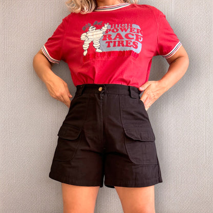 Vintage High Waisted Black Shorts