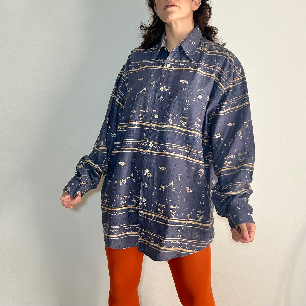 90s "Fab Four" Whimsical Graphic Shirt