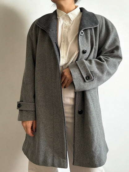 Vintage Grey Wool Coat