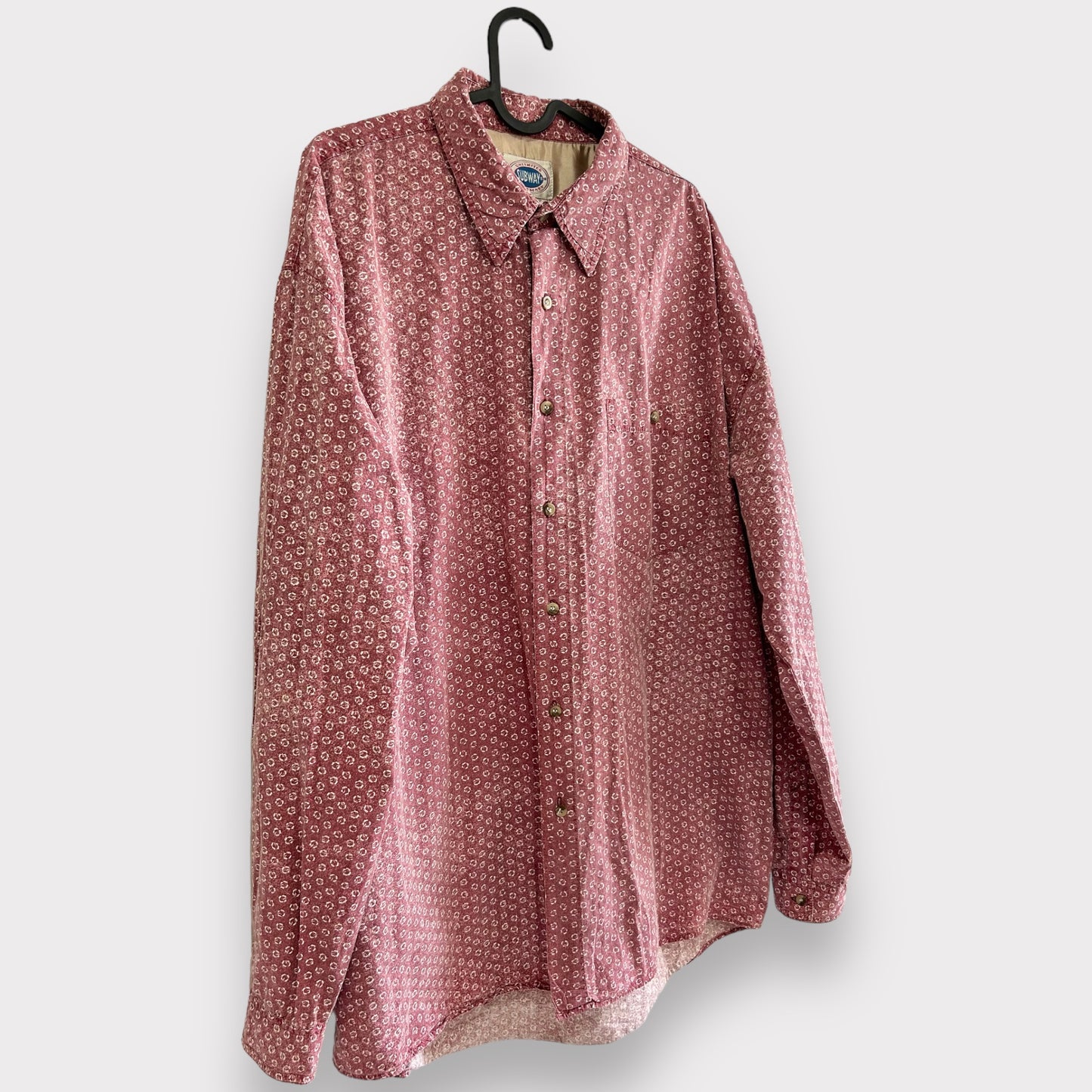 Vintage Patterned Long Sleeve Shirt