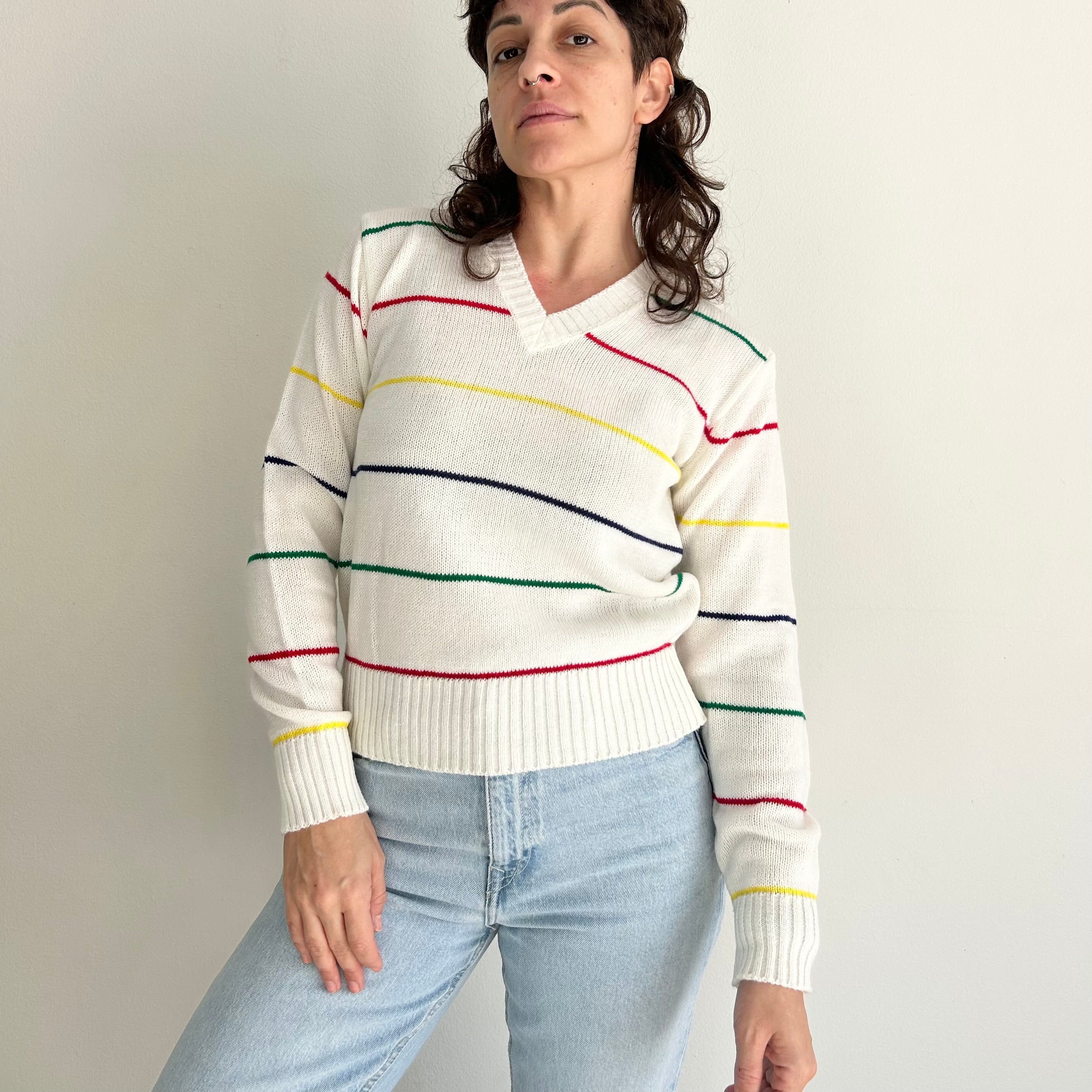 Vintage Stripe Ivory Knit