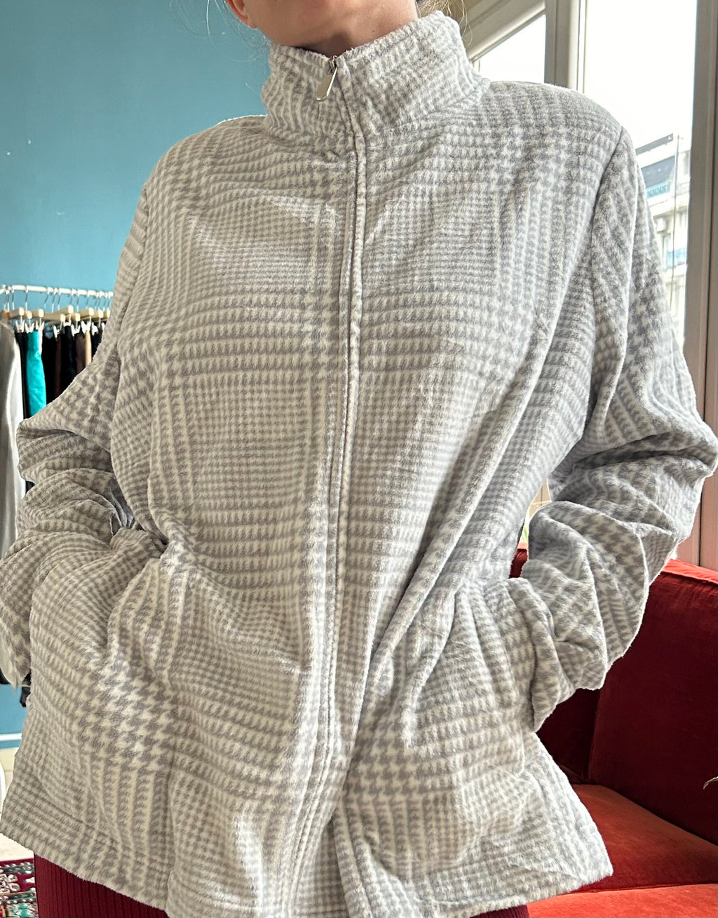 Plaid Fleece Jacket