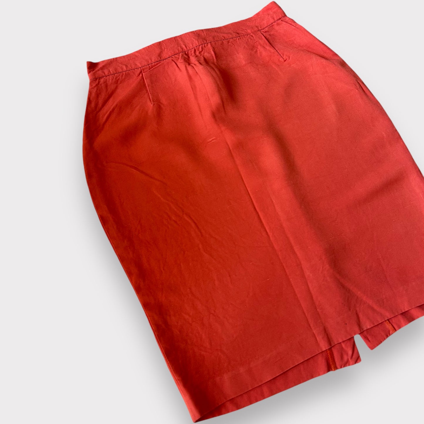 Vintage Orange Office Skirt