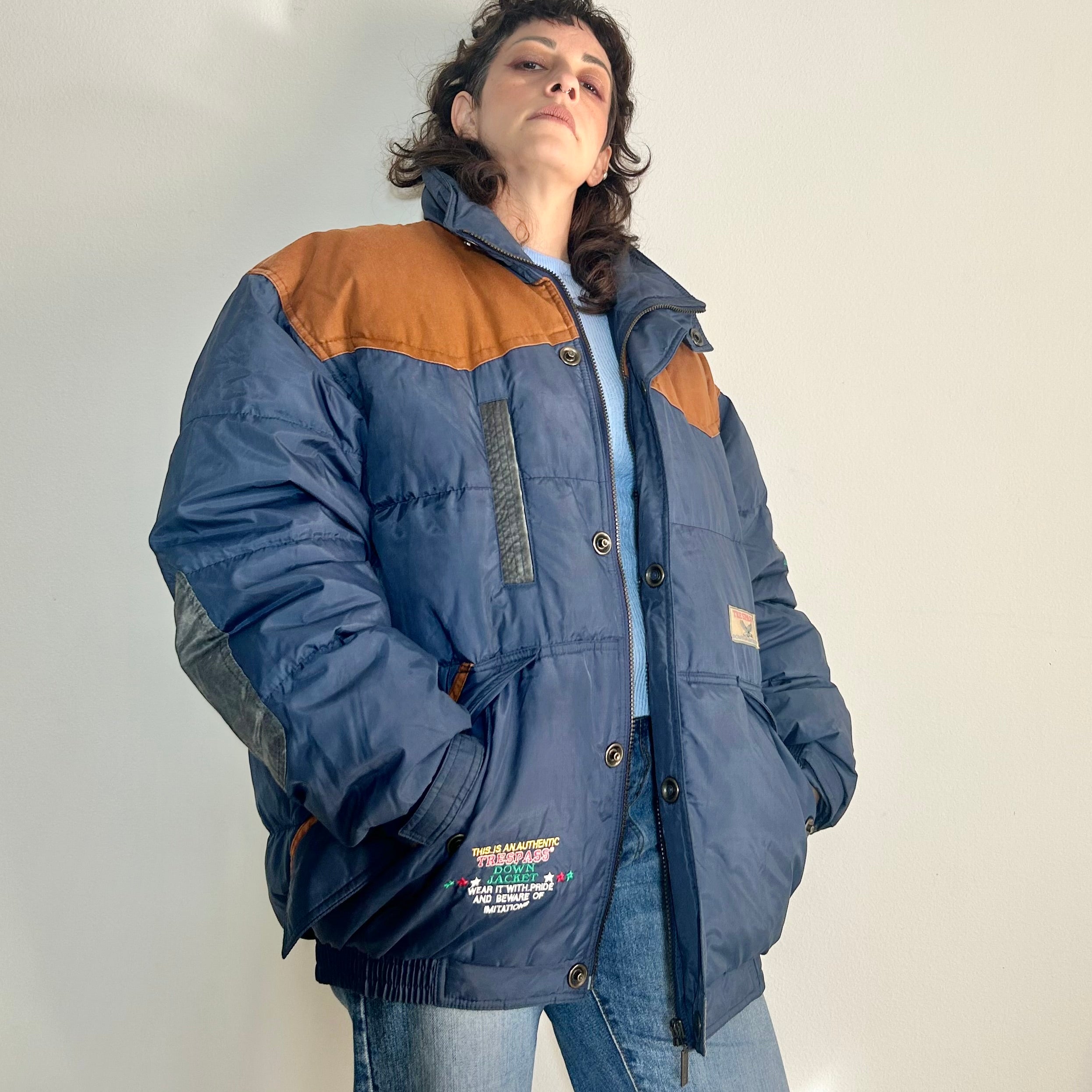 90s Oversized Color-Block Jacket