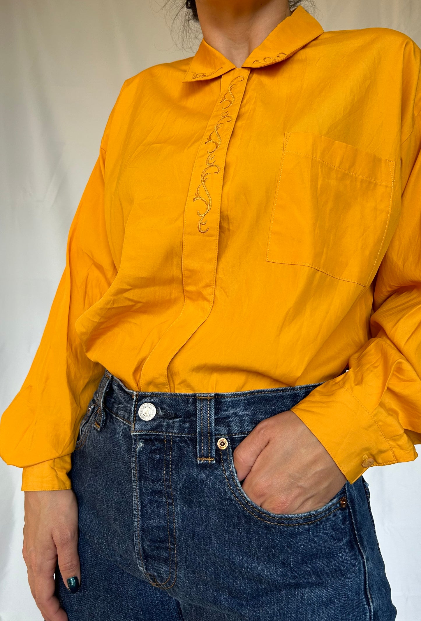 Mustard Vintage Long Sleeve Shirt