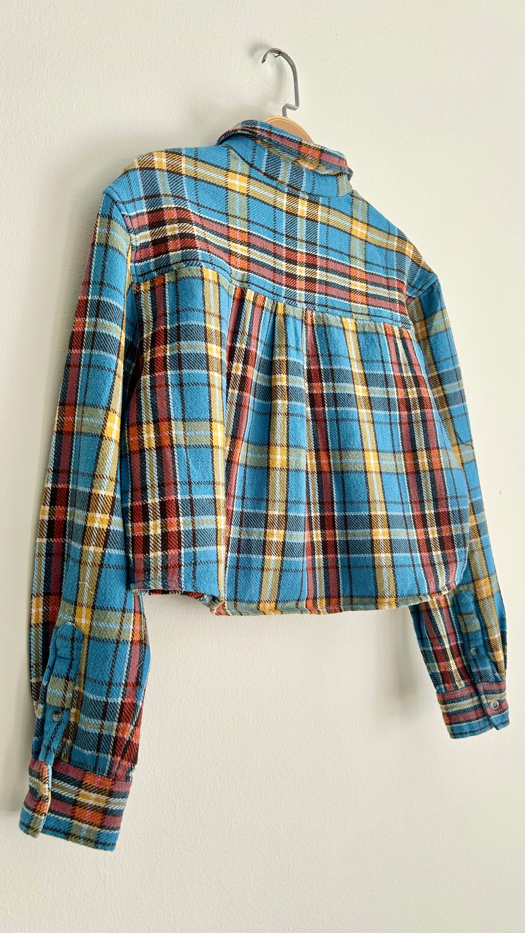 00’s Crop Flannel Shirt | Size L
