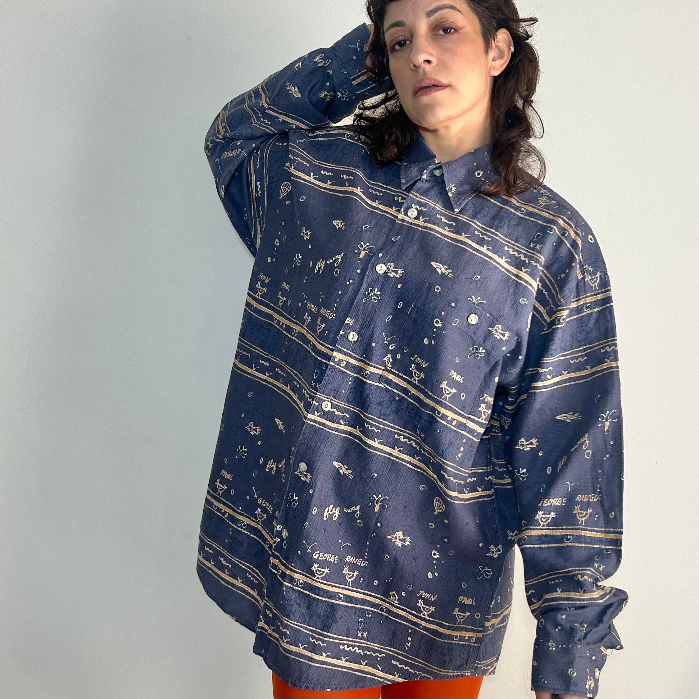 90s "Fab Four" Whimsical Graphic Shirt