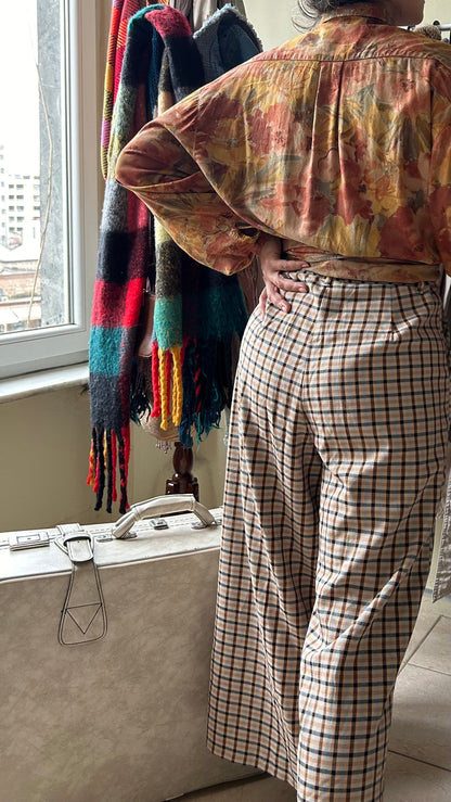 Vintage Plaid Office Culottes