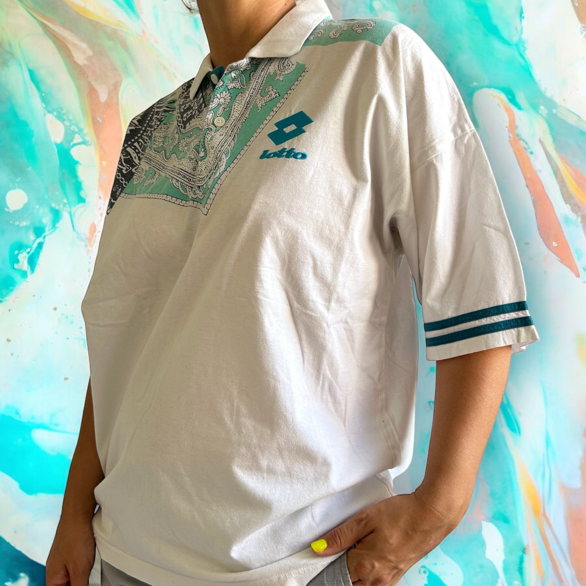 Rare 90s Lotto x Boris Becker Polo Shirt