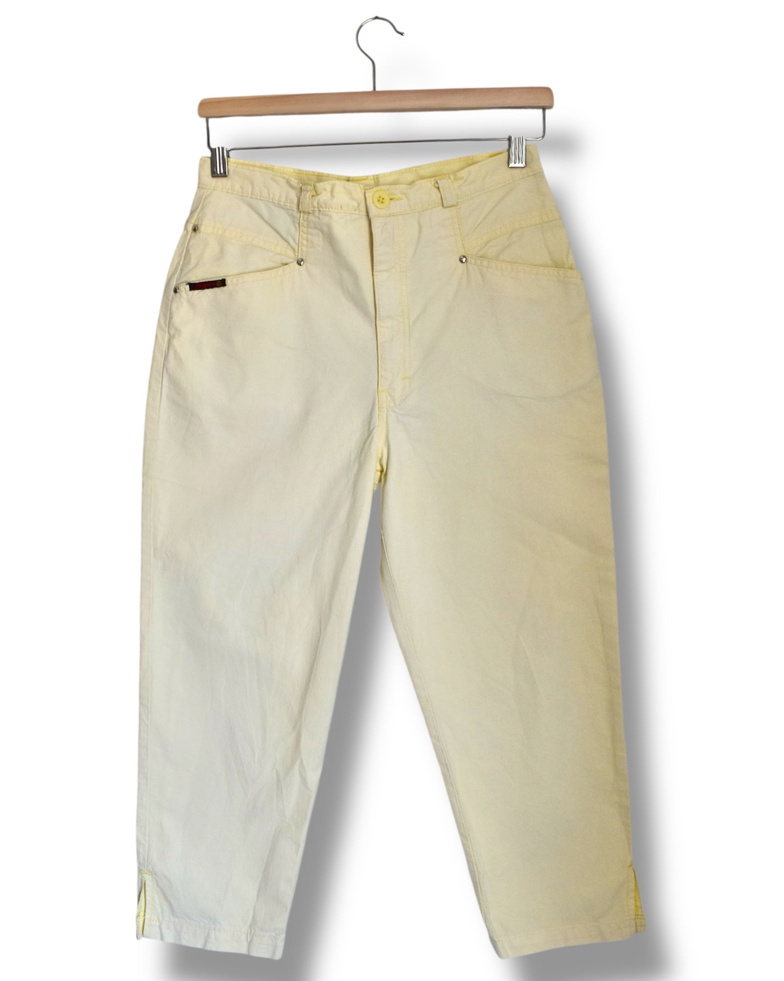 Vintage Jinglers High-Waist Pants – Light Yellow