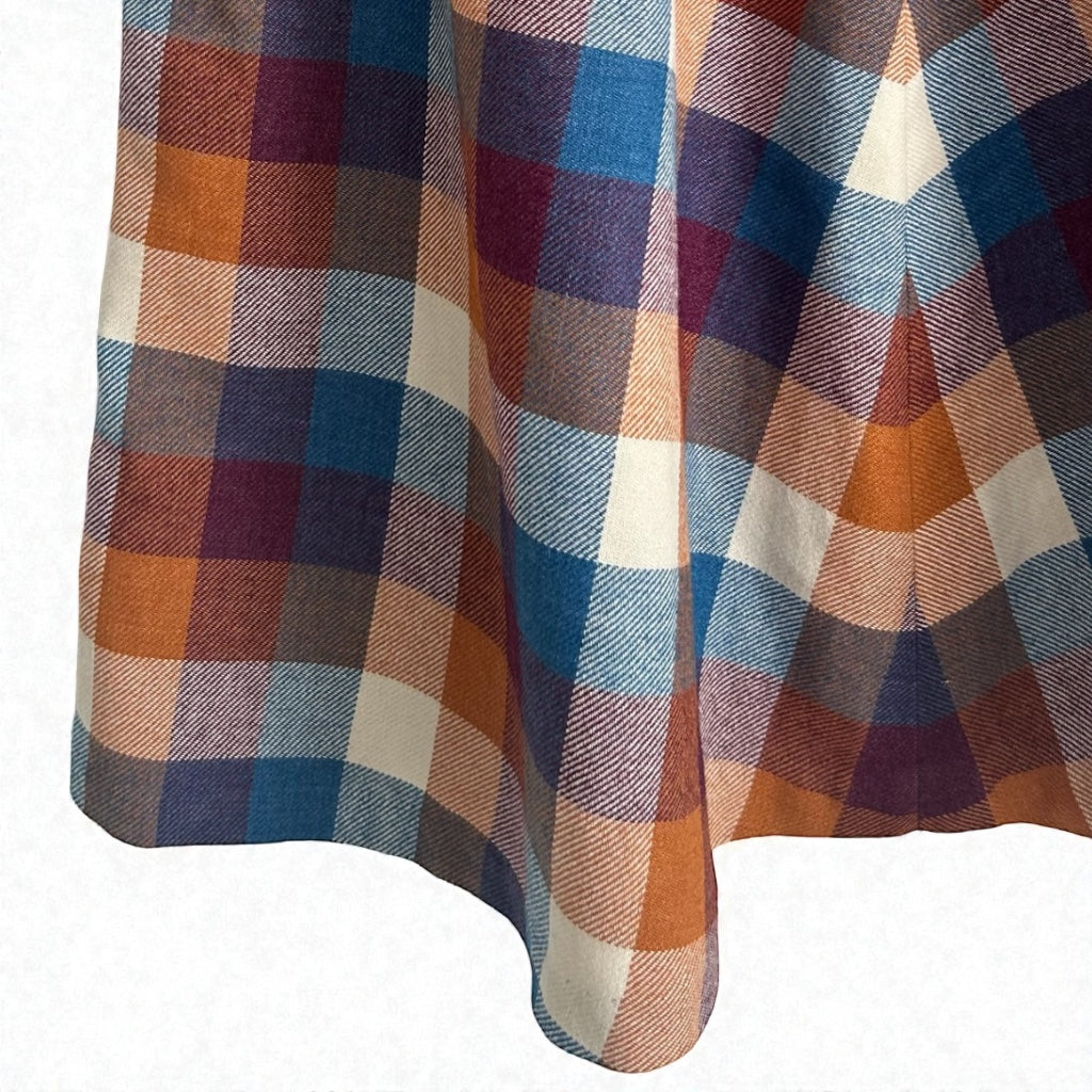 Handmade 1960s A-Line Plaid Pinafore Dress